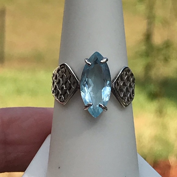 925 Aquamarine Ring - Picture 7 of 8
